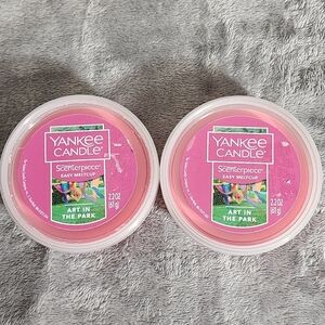 Yankee candle scenterpiece easy melt cup art in the park lot 2 nwt